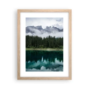 Plakát v rámu světlý dub - Tiše, tiše, neprobuďme spící vodu…. - 30x40 cm