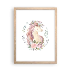 Plakát v rámu světlý dub - Pozvánka do říše pohádek - 30x40 cm