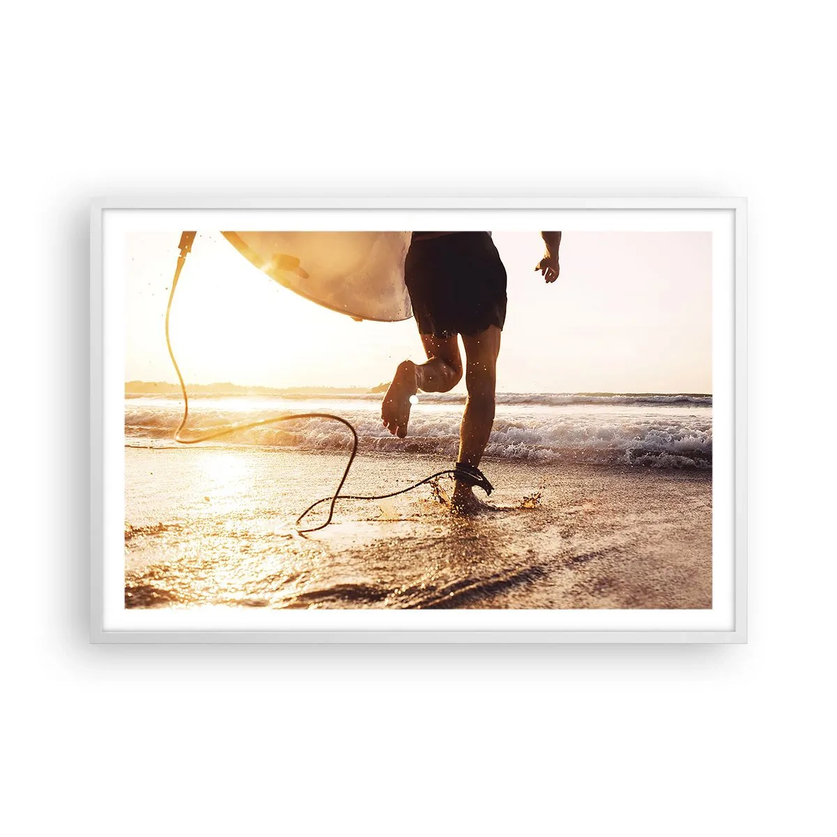 Plakát v bílém rámu - Vstříc vlně - 91x61 cm