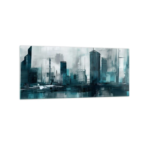 Obraz na skle - Město v barvě deště - 120x50 cm