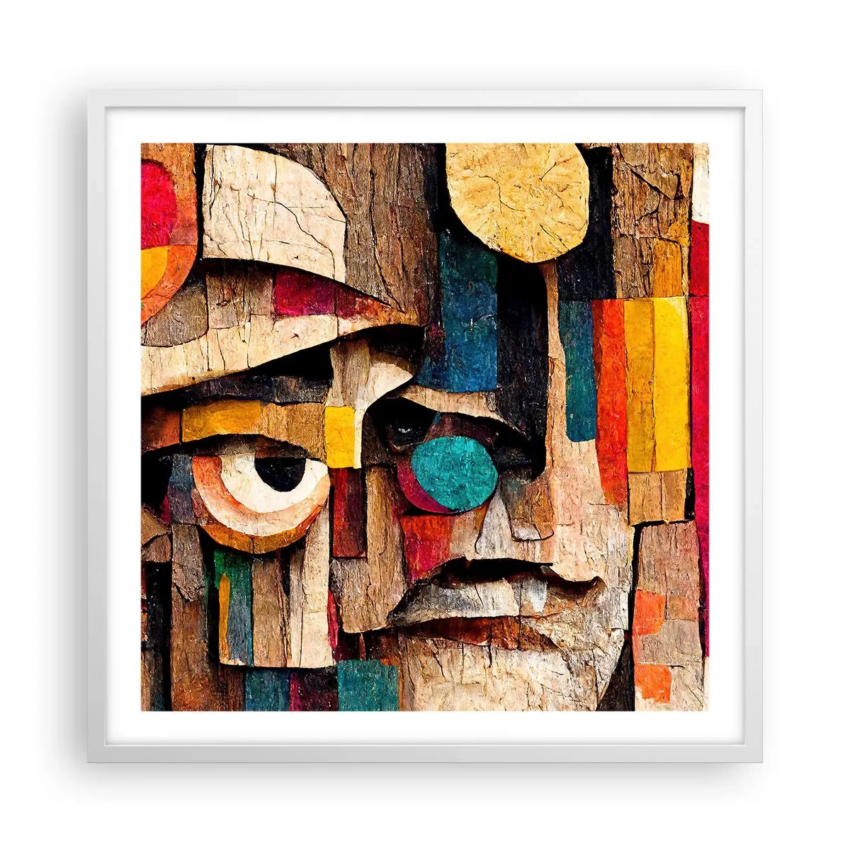 Plakát v bílém rámu - Vidím tě… - 60x60 cm