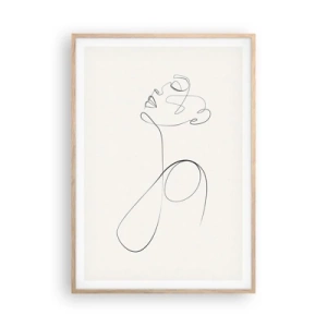 Plakát v rámu světlý dub - Zamotaná ve snech - 70x100 cm