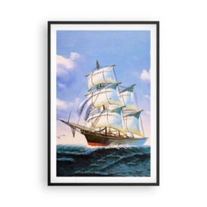 Plakát v černém rámu - Hrdě s větrem - 61x91 cm