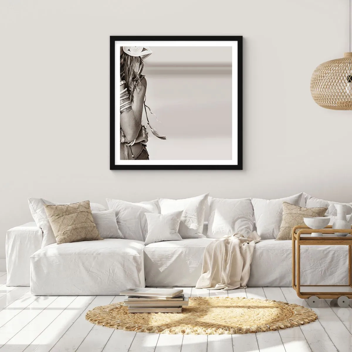 Plakát v černém rámu - Jako dívka - 60x60 cm