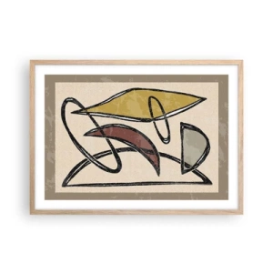 Plakát v rámu světlý dub - Svisle a vodorovně - 70x50 cm