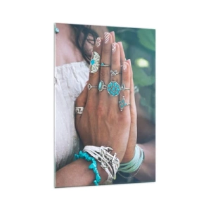 Obraz na skle - Vítejte v centru bytí - 70x100 cm