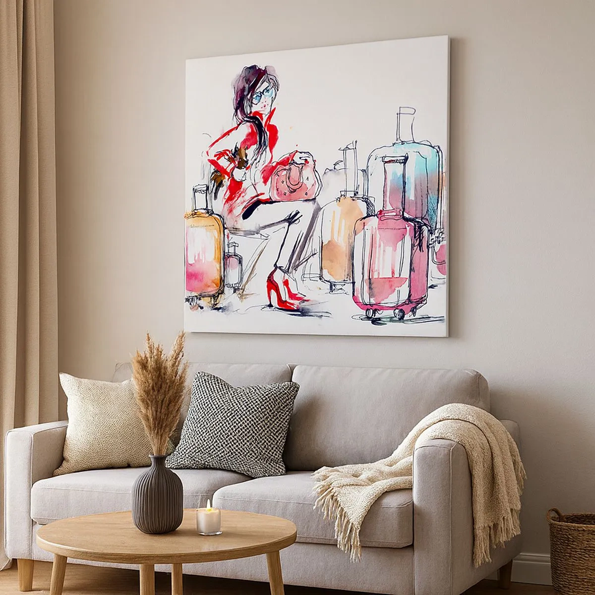 Obraz na plátně - Posaďme se před cestou - 30x30 cm