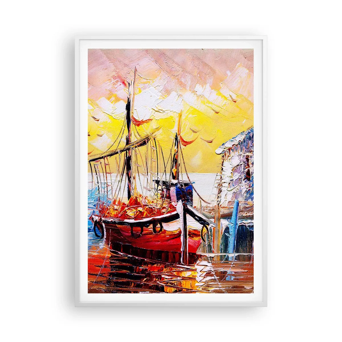 Plakát v bílém rámu - Šťastný návrat - 70x100 cm