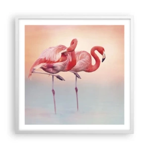 Plakát v bílém rámu - V barvě zapadajícího slunce - 60x60 cm