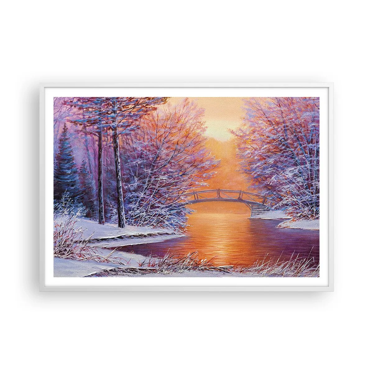 Plakát v bílém rámu - Sejdeme se zde - 100x70 cm