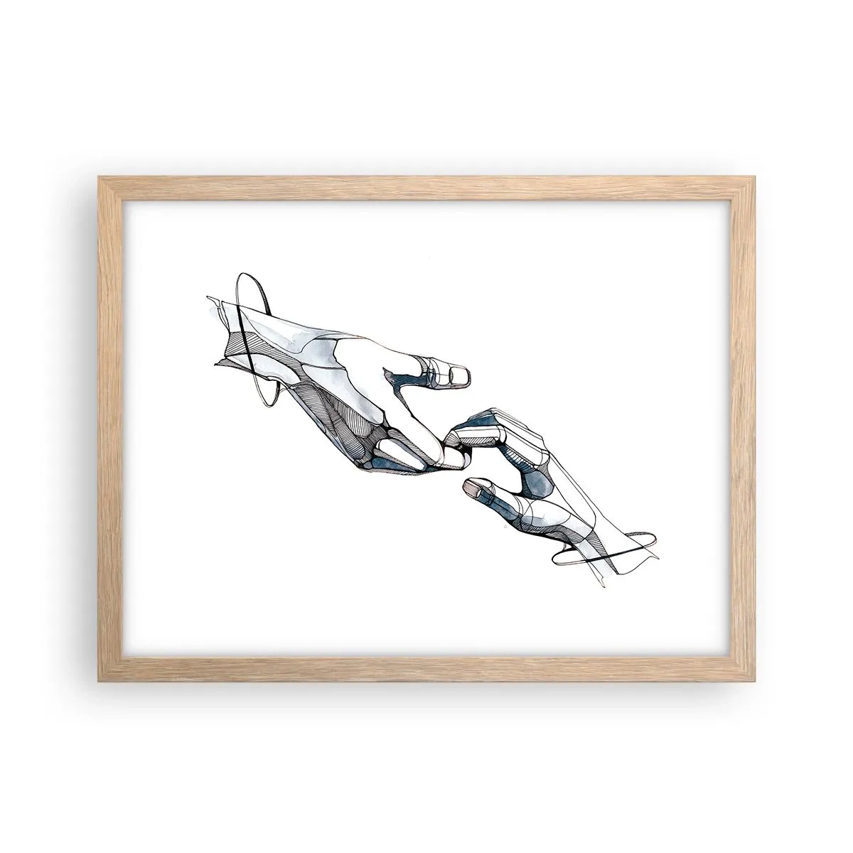 Plakát v rámu světlý dub - Dobré gesto - 40x30 cm