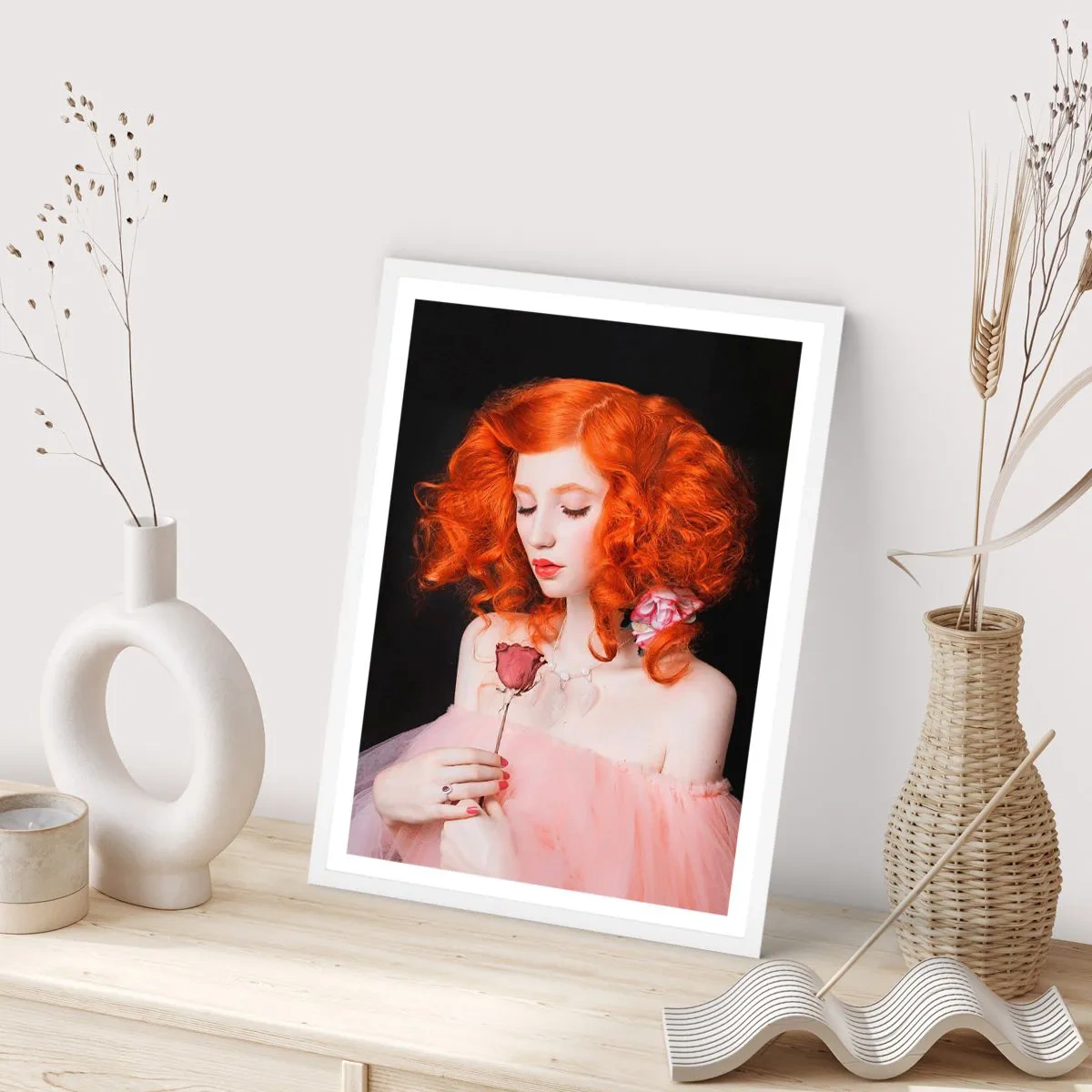 Plakát v bílém rámu - V barokním stylu - 70x100 cm