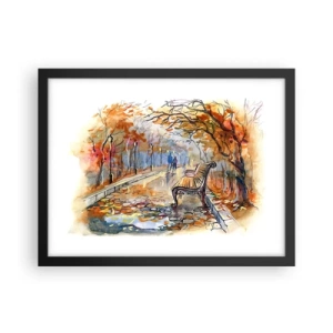Plakát v černém rámu - Společně putovat podzimem - 40x30 cm