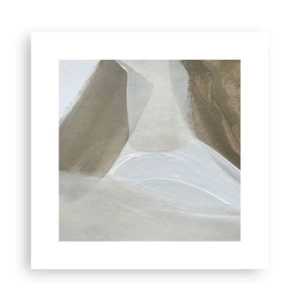 Plakát - Vlna bílé - 30x30 cm