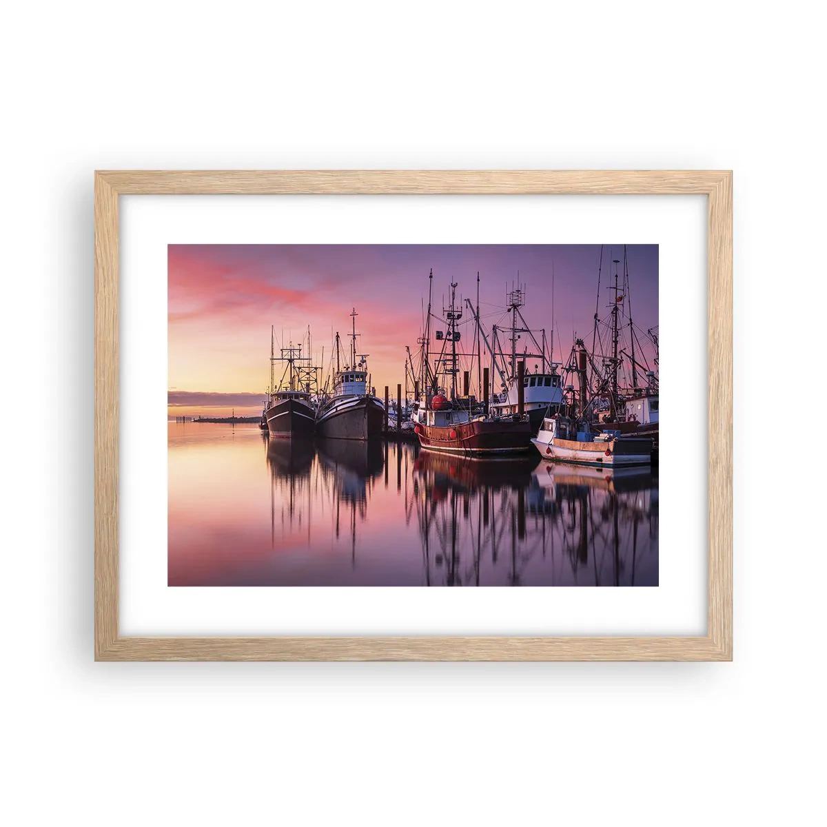 Plakát v rámu světlý dub - Před dalším dnem - 40x30 cm