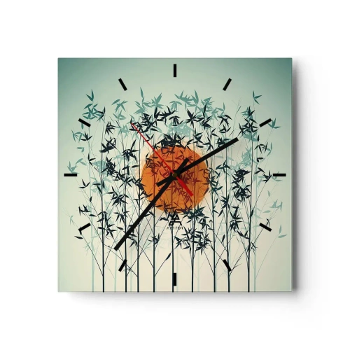 Nástěnné hodiny - Japonské slunce - 30x30 cm
