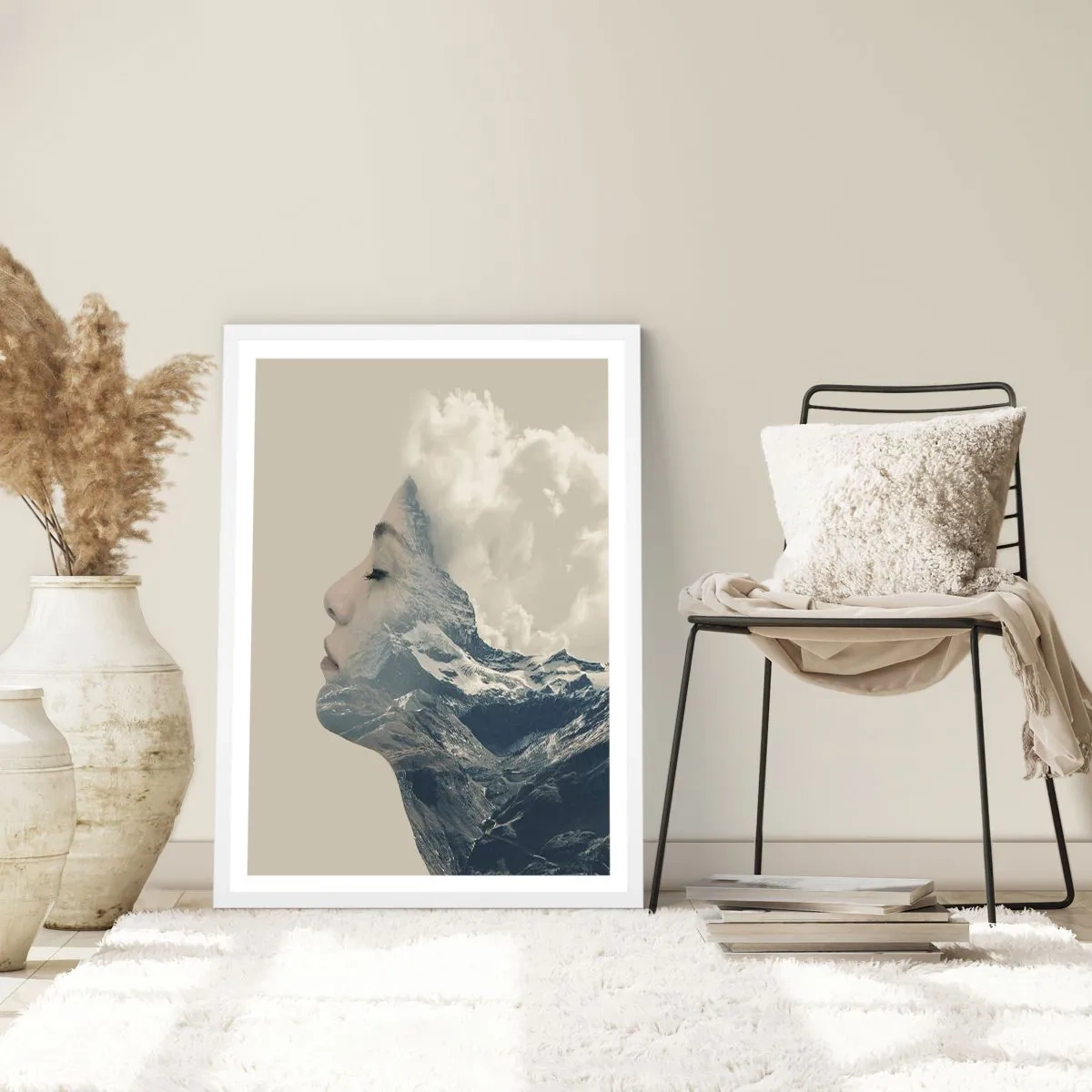 Plakát v bílém rámu - Krása živlů - 70x100 cm