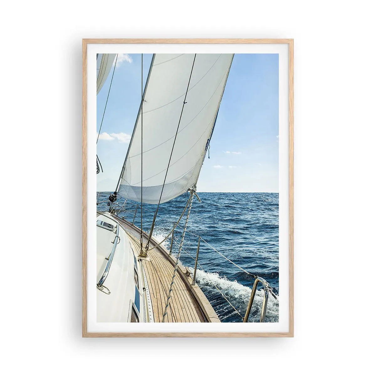 Plakát v rámu světlý dub - Ahoj, dobrodružství - 70x100 cm