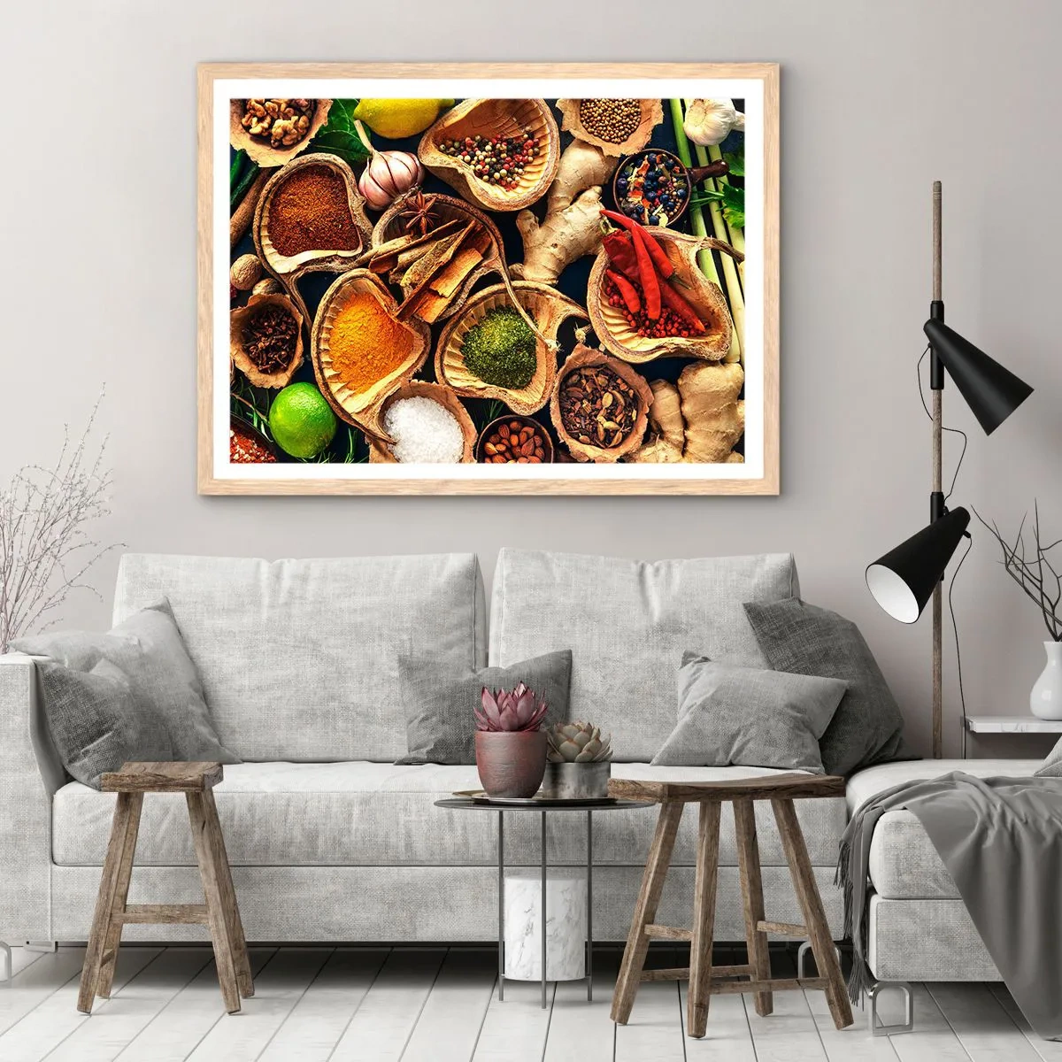 Plakát v rámu světlý dub - Vezmi si, co chceš - 50x40 cm