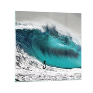 Obraz na skle - Výzva přijata - 40x40 cm