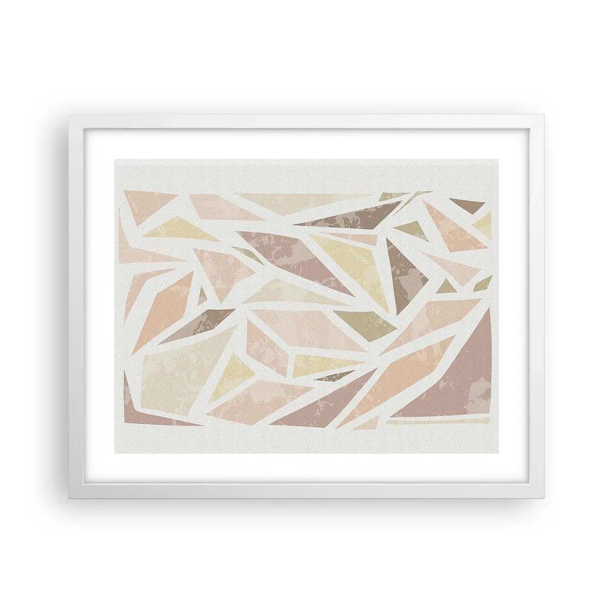 Plakát v bílém rámu - Kompozice: vitráž - 50x40 cm