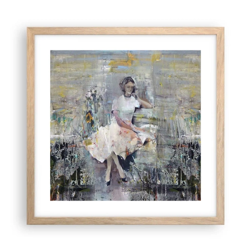 Plakát v rámu světlý dub - Klasická a moderní - 40x40 cm