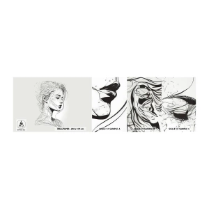 Fototapeta Vzorek Standard Eco - Portrét v zamyšlení - Žena, Portrét, Čára - 100x30 cm