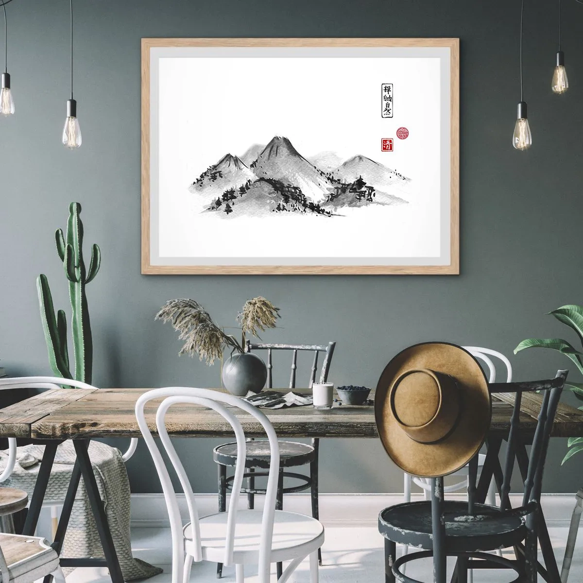 Plakát v rámu světlý dub - Za hranicí vzdálenosti - 91x61 cm