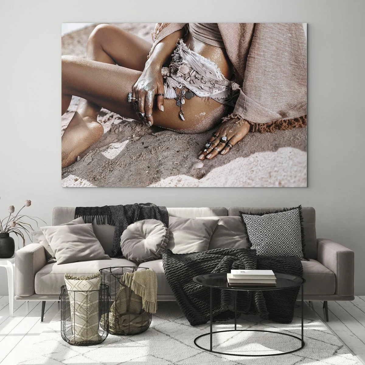 Obraz na skle - Vyplavena na břeh? - 120x80 cm