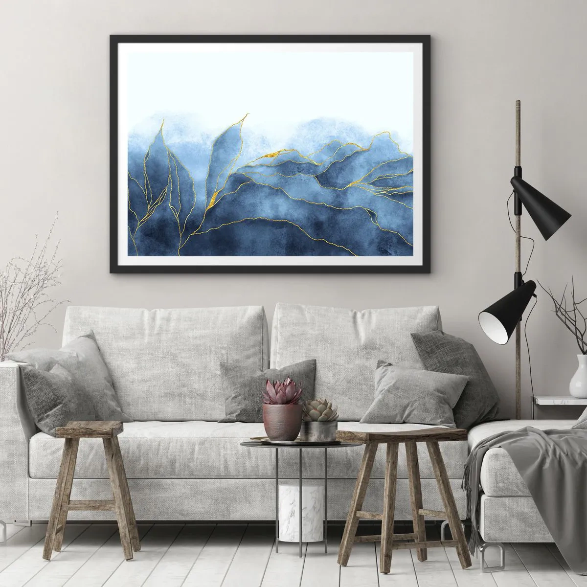 Plakát v černém rámu - Blankyt ve zlatě - 50x40 cm