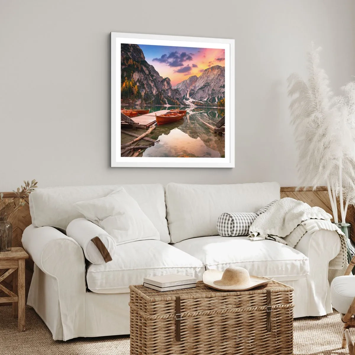 Plakát v bílém rámu - Slib dne - 50x50 cm