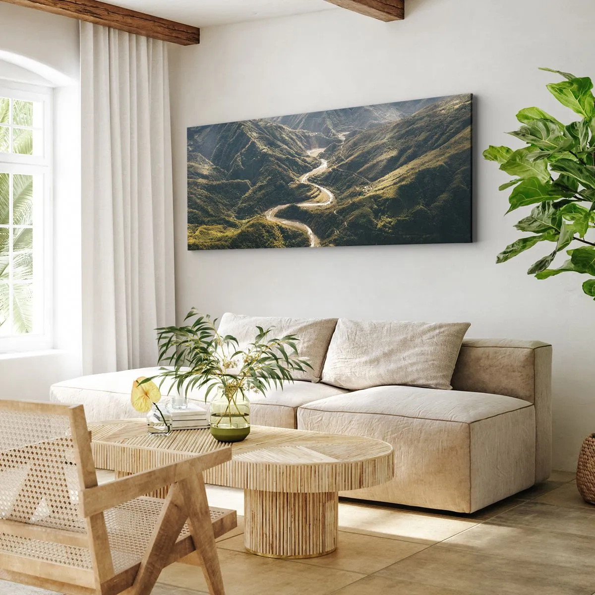Obraz na plátně - Přímo ze srdce hor - 90x30 cm