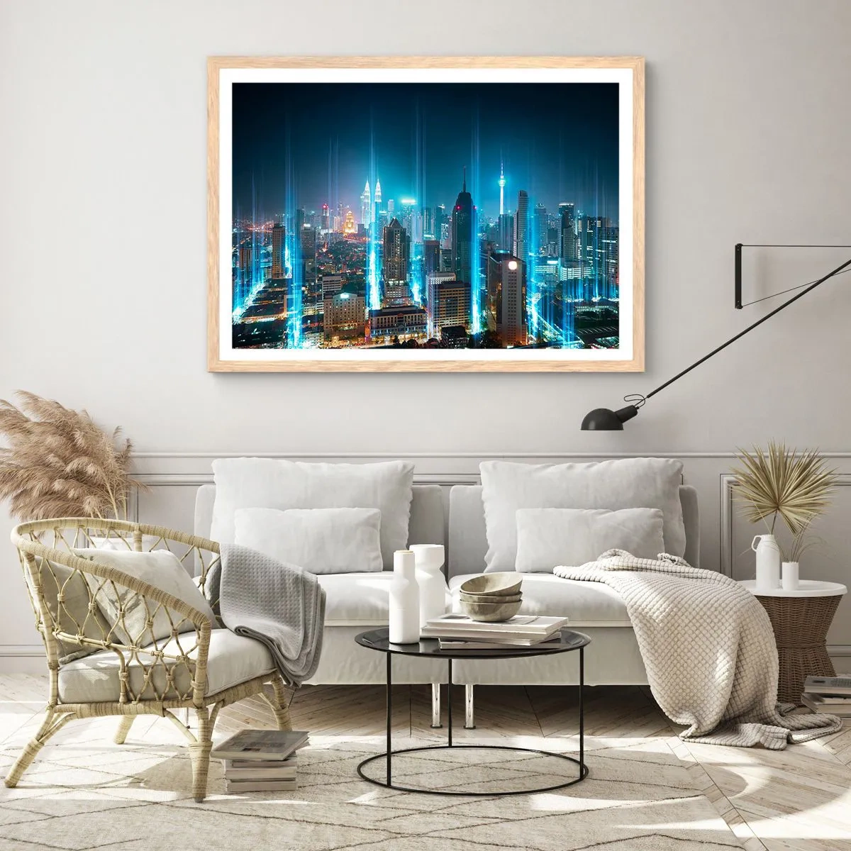 Plakát v rámu světlý dub - Berlinským způsobem do nebe - 70x50 cm