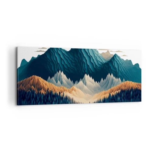 Obraz na plátně - Dokonalá horská krajina - 100x40 cm
