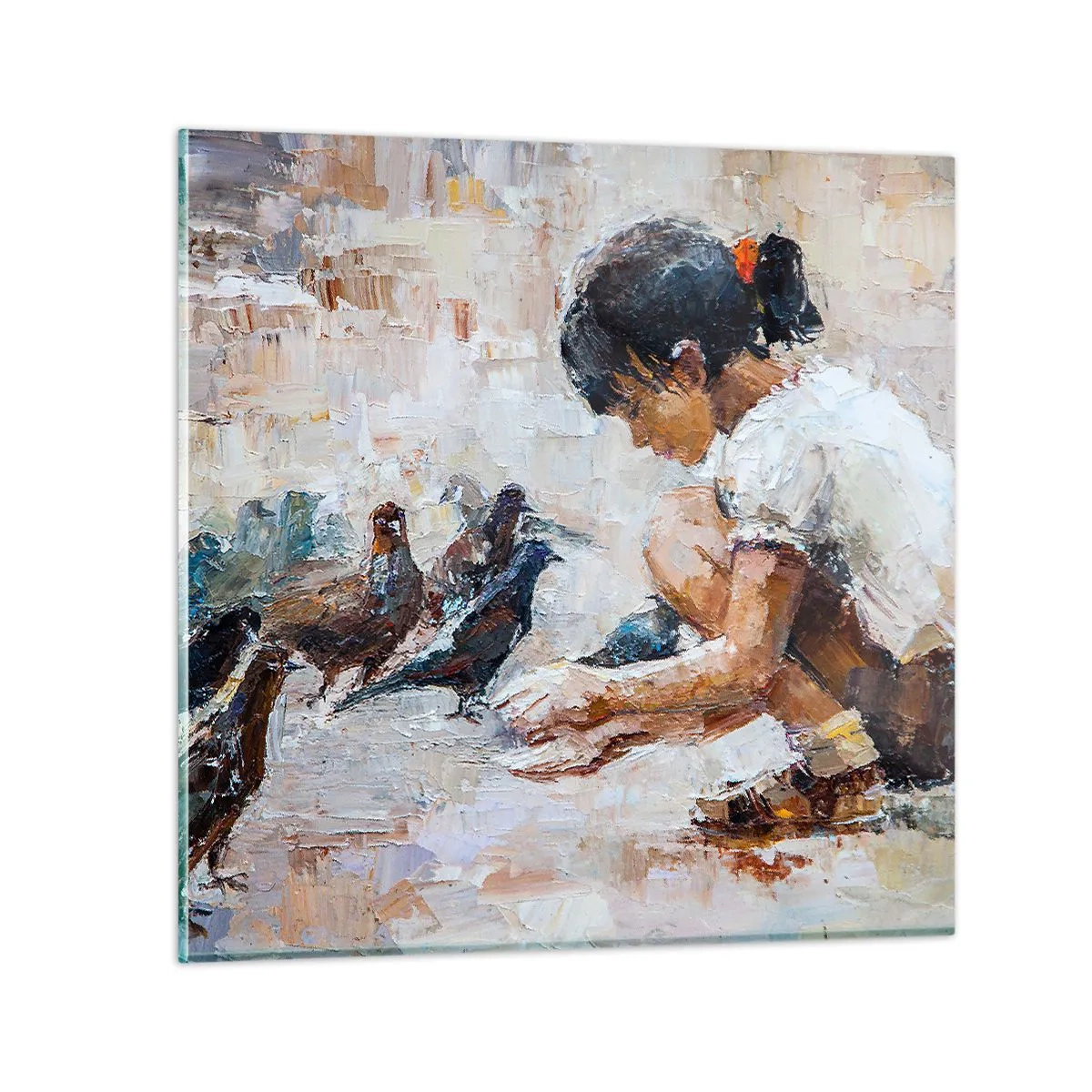 Obraz na skle - Maličcí a nejmilejší - 70x70 cm