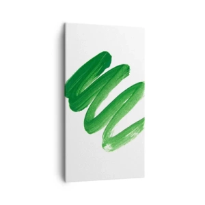 Obraz na plátně - Zelený žert - 45x80 cm