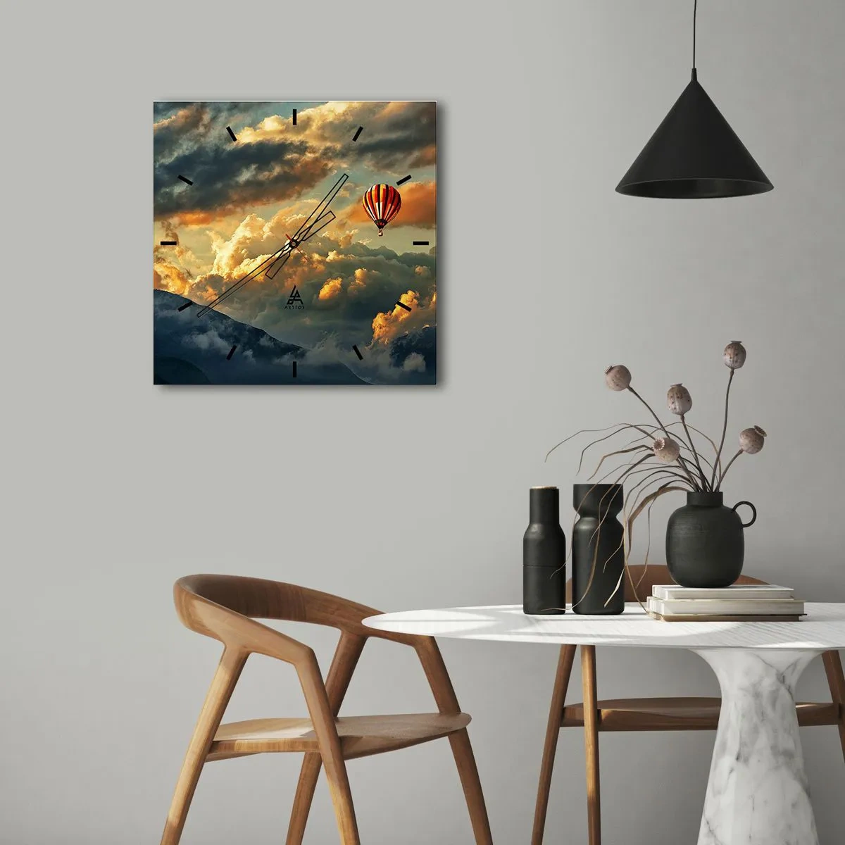 Nástěnné hodiny - Letím, protože chci - 40x40 cm