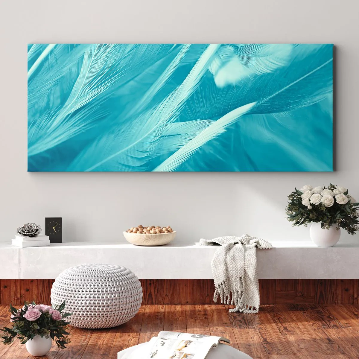 Obraz na plátně - Utonout v chmýří - 100x40 cm