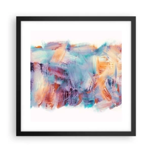 Plakát v černém rámu - Barevný nepořádek - 40x40 cm