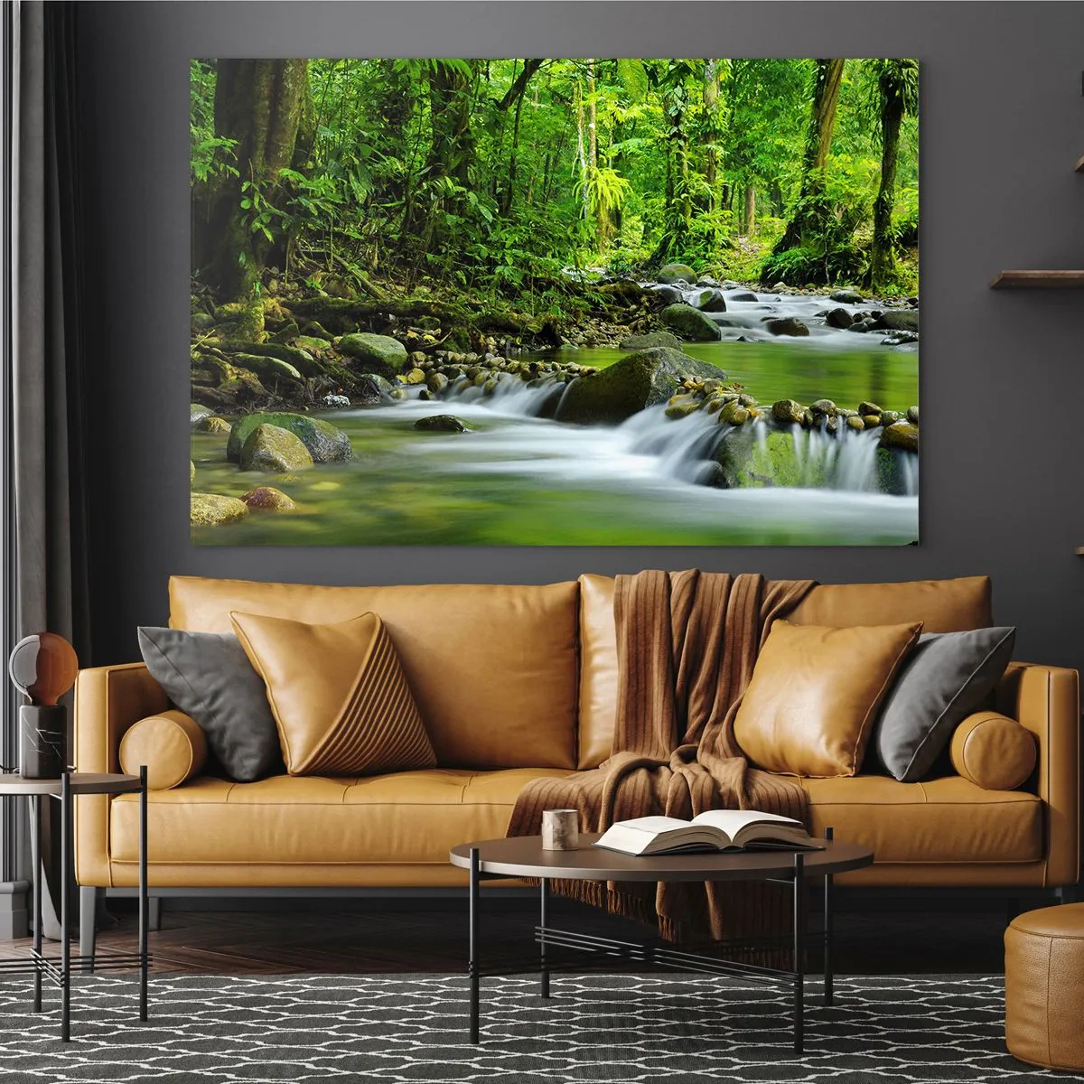 Obraz na skle - Plout mořem zeleně - 100x70 cm
