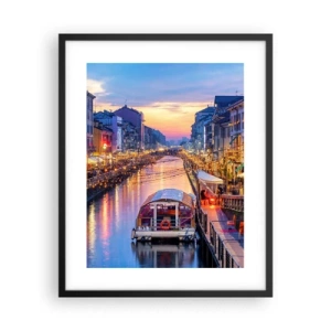 Plakát v černém rámu - Večer plný světla a zábavy - 40x50 cm