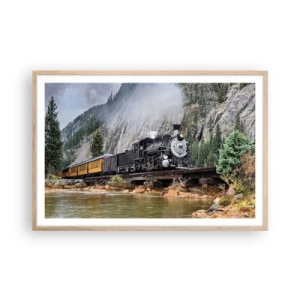 Plakát v rámu světlý dub - Kampak? Kam? - 91x61 cm