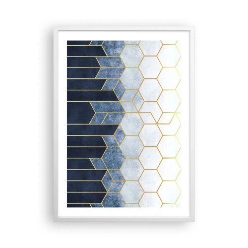 Plakát v bílém rámu - Kompozice v synkopickém rytmu - 50x70 cm