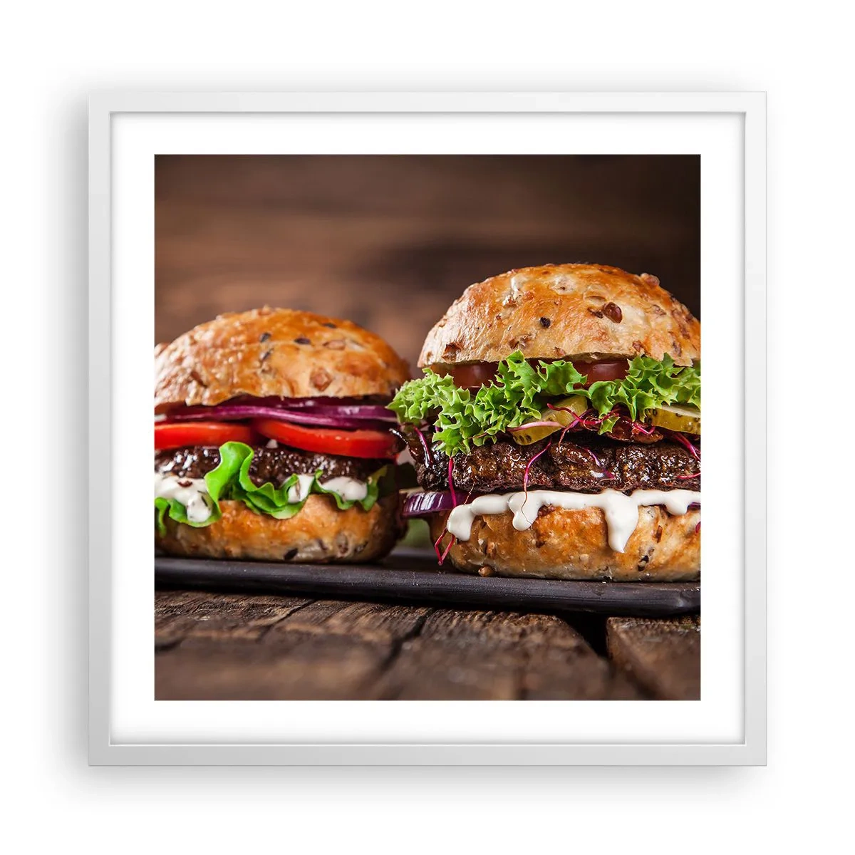 Plakát v bílém rámu - American dream - 50x50 cm