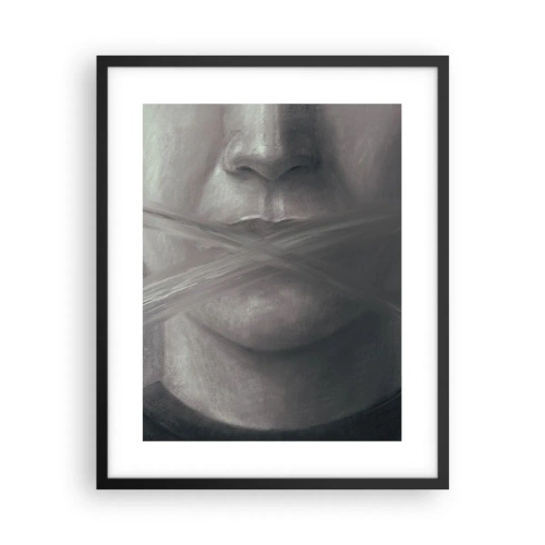 Plakát v černém rámu - Ani slovo - 40x50 cm