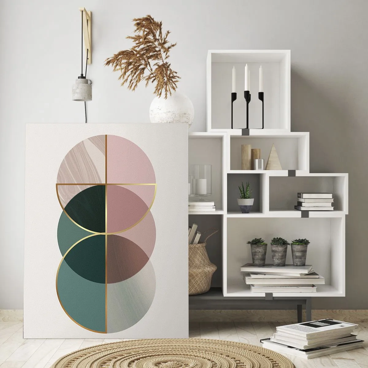 Obraz na skle - Kruhy… - 80x120 cm