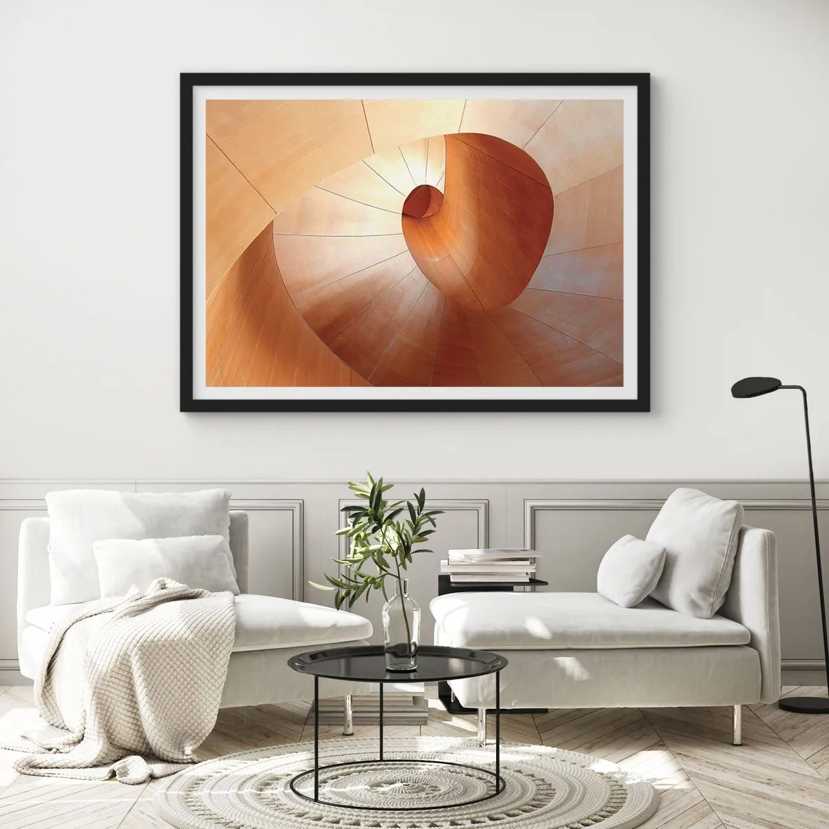 Plakát v černém rámu - Architektonická serpentina - 100x70 cm