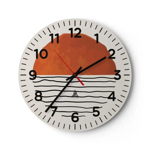 Nástěnné hodiny - V japonské atmosféře - 40x40 cm