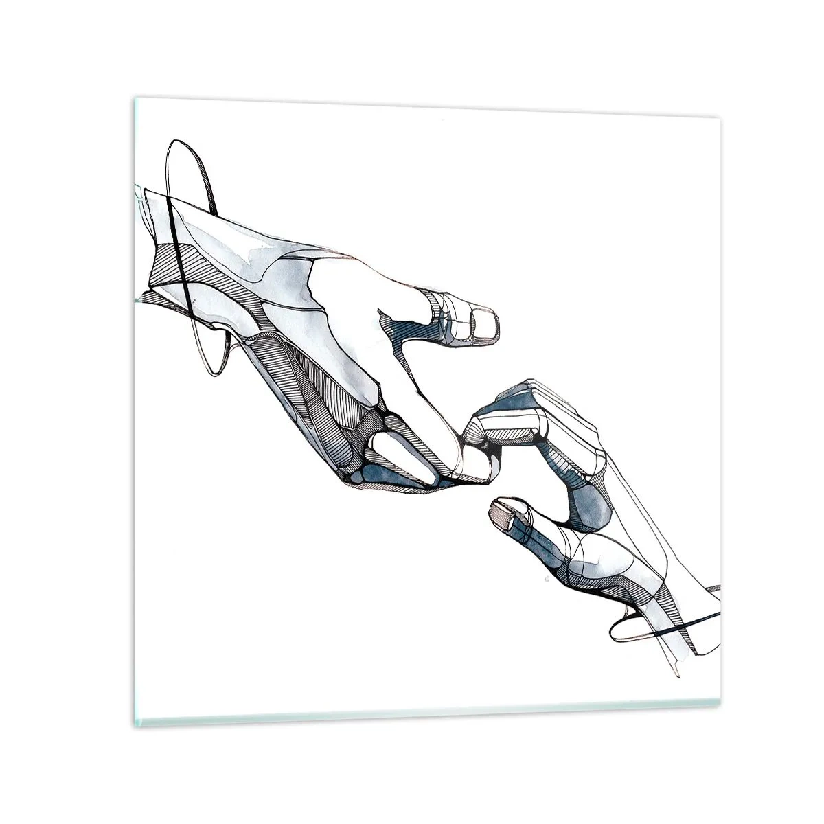 Obraz na skle - Dobré gesto - 70x70 cm