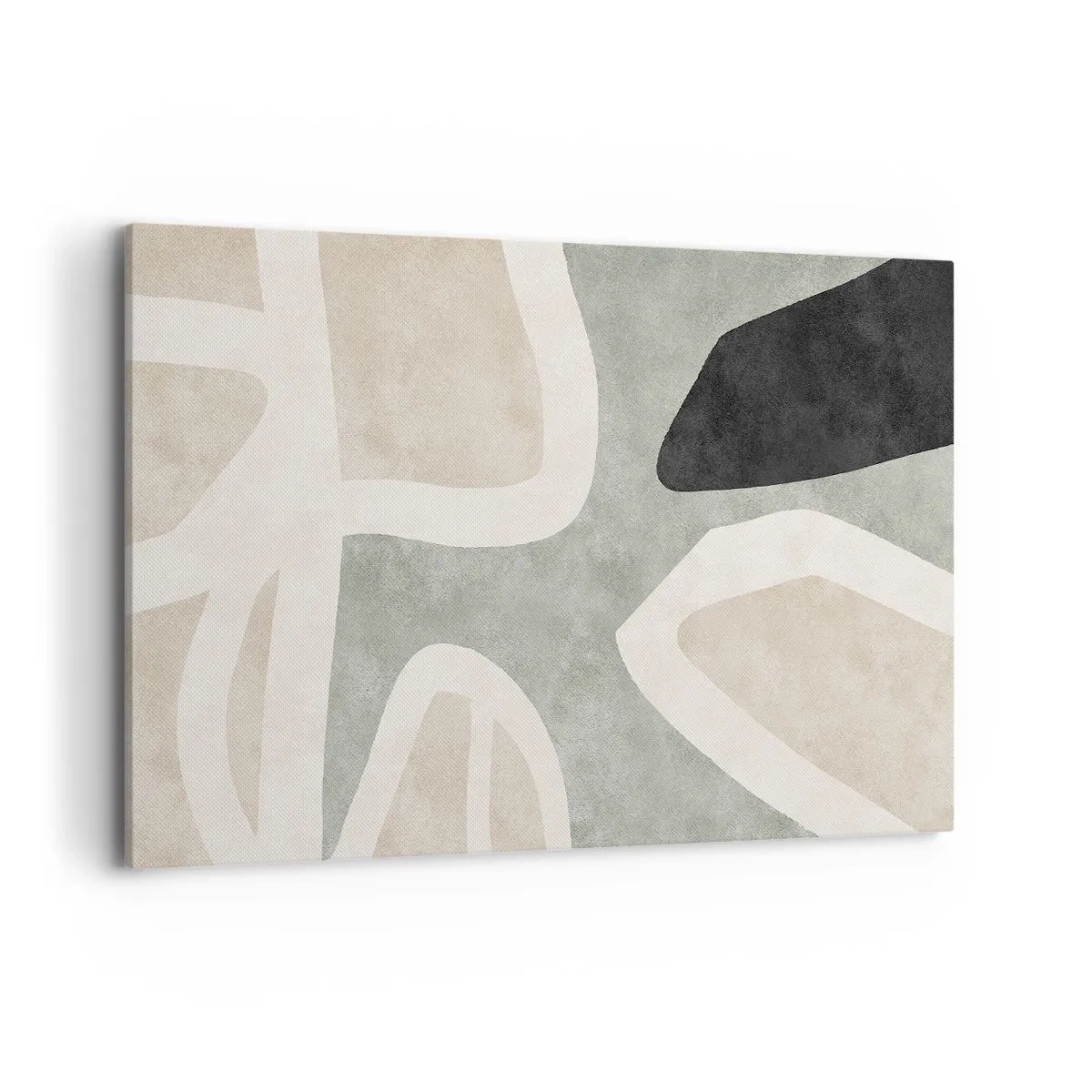 Obraz na plátně - Kompozice s černým motivem - 100x70 cm